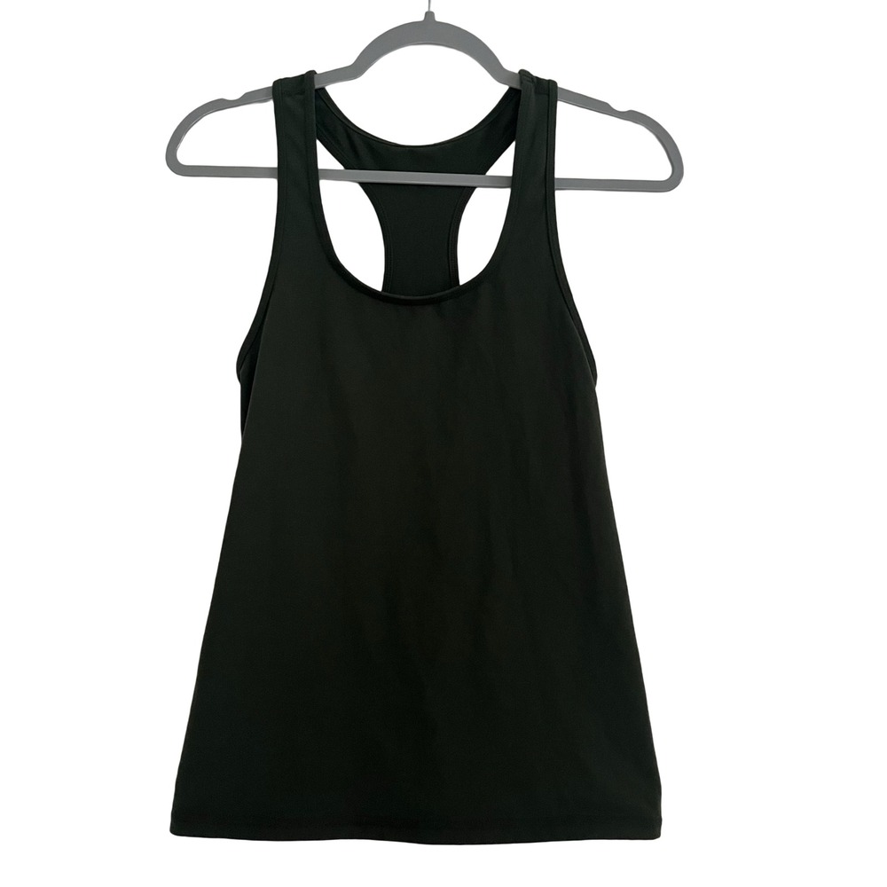 American Fitness Couture Tank Top Women Medium Olive Green Excellent Racerback